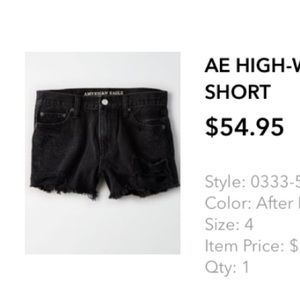 American Eagle High waisted festival short